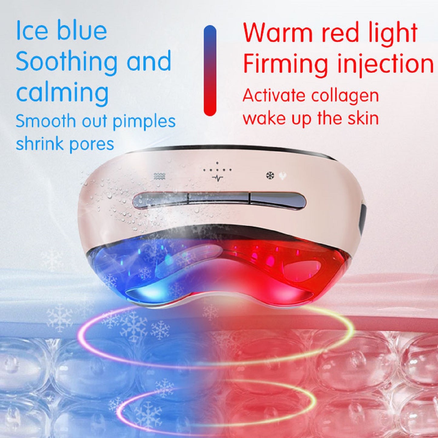 Cool-i ® Multifunktionales Heiß & Kalt Beautygerät mit EMS, LED Licht & Vibration Für Gesicht, Hals & Körper, kabellos, IPX6