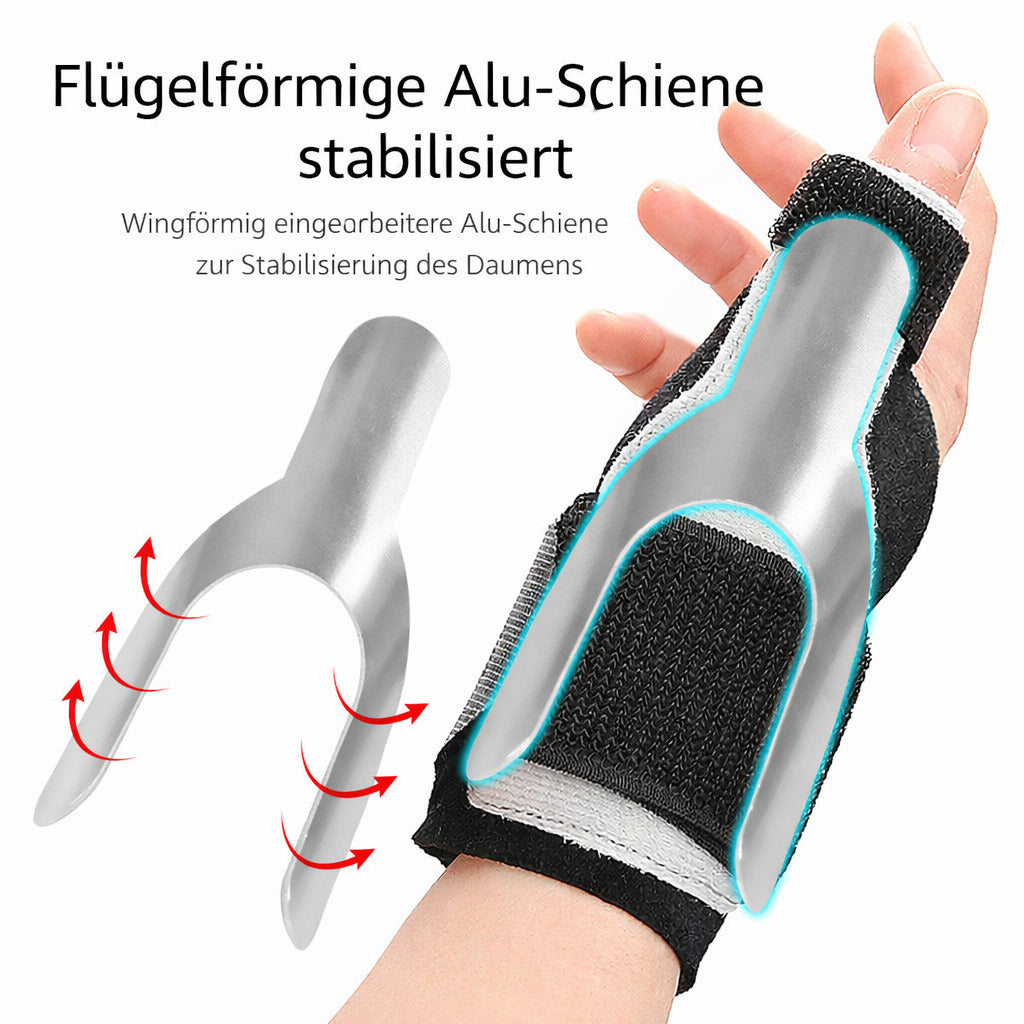 Daumen Handgelenk Bandage mit Alu-Schiene, verstellbar, für links & rechts, stabil & komfortabel im Alltag