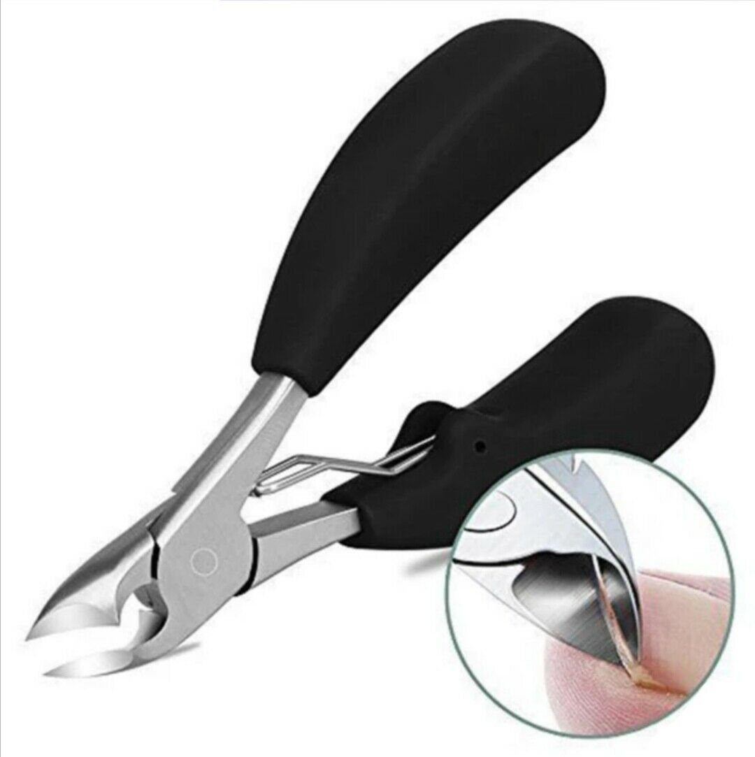 Nagelknipser für dicke & brüchige Zehennägel, Präzisionszange mit gebogener Klinge