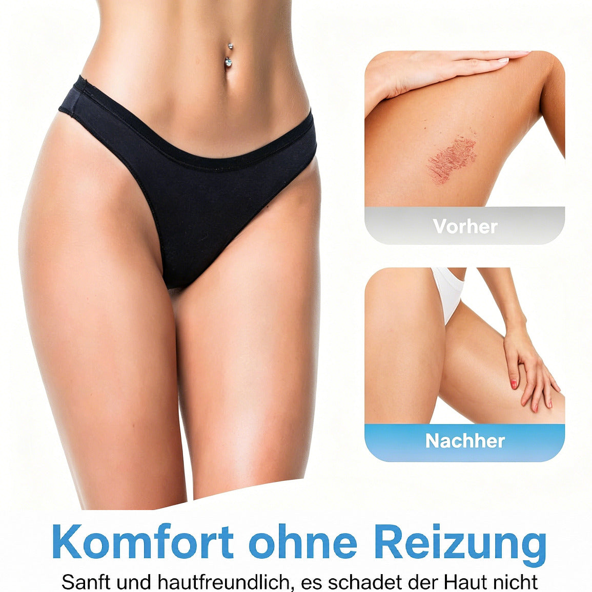 30er Set Oberschenkel Pflaster, transparent, selbsthaftend, schweißresistent & hautfreundlich