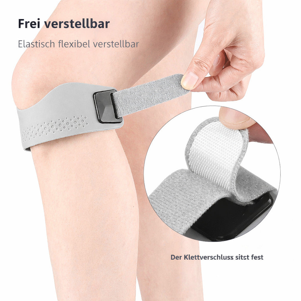 2er Set Patellaband Kniebandage verstellbar, rutschfest, atmungsaktiv, für Sport & Alltag, Kniesehnenstütze