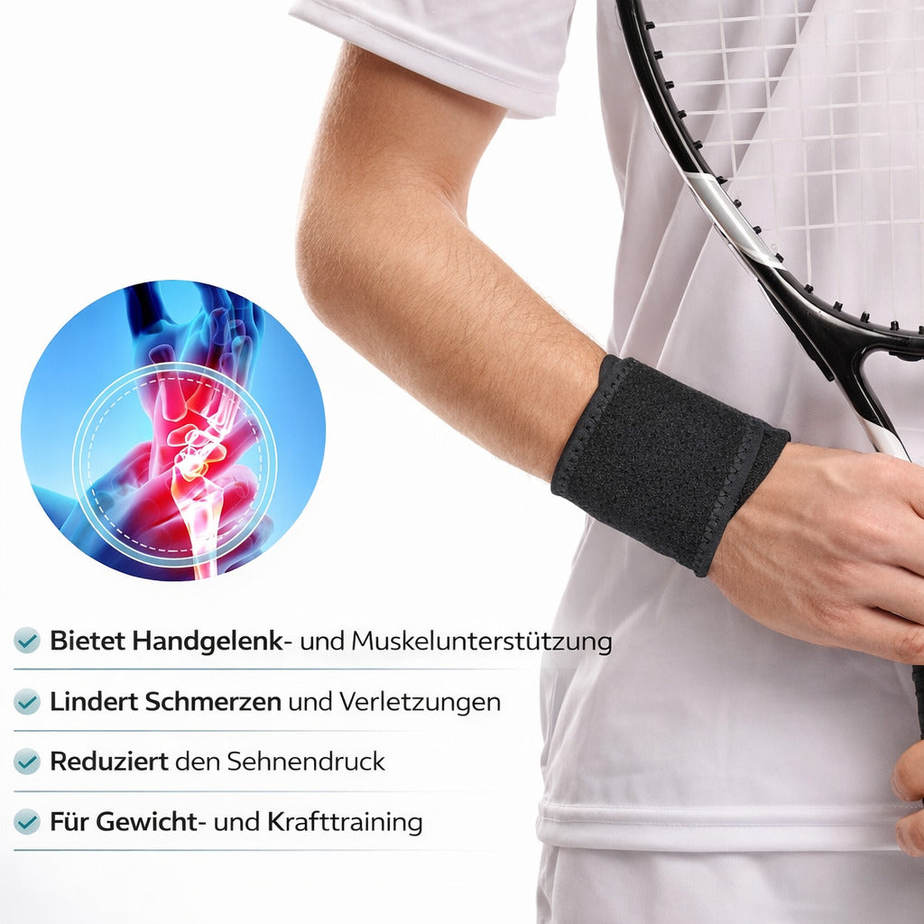 Handgelenkbandage 2er, verstellbar & atmungsaktiv, für Sport, Fitness, Arbeit & Alltag