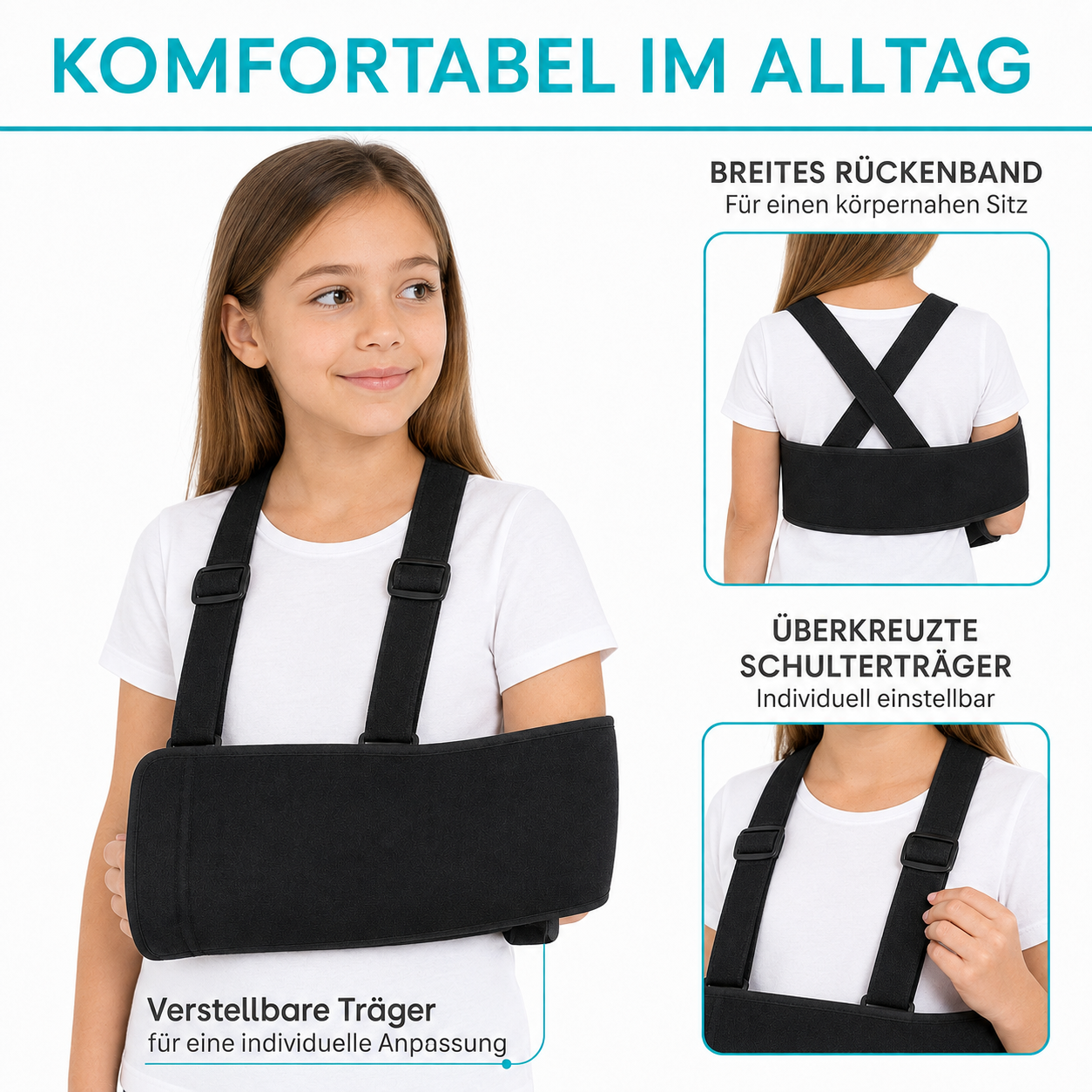 COOL-i Armschlinge mit Schultergurt, verstellbar & gepolstert, für linken und rechten Arm