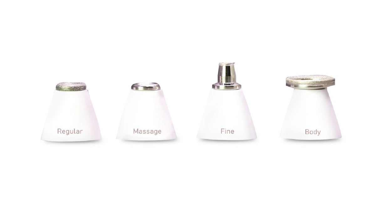 COOL-i Mikrodermabrasion Aufsätze für verschiedene Hautbereiche – Regular, Massage, Fine, Body