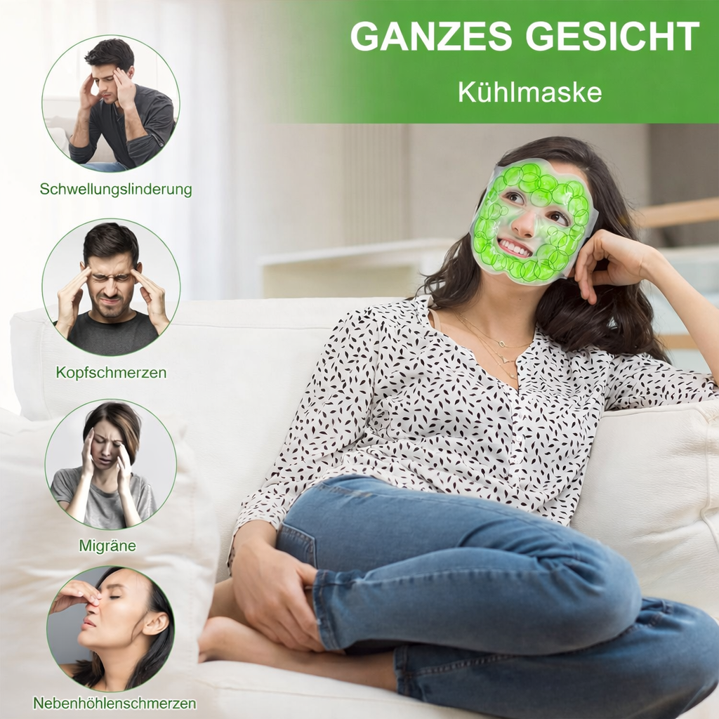 Gel Gesichtsmaske,Kalt & Warmanwendung, wiederverwendbar, BPA frei,für Augenpartie & Gesichtspflege