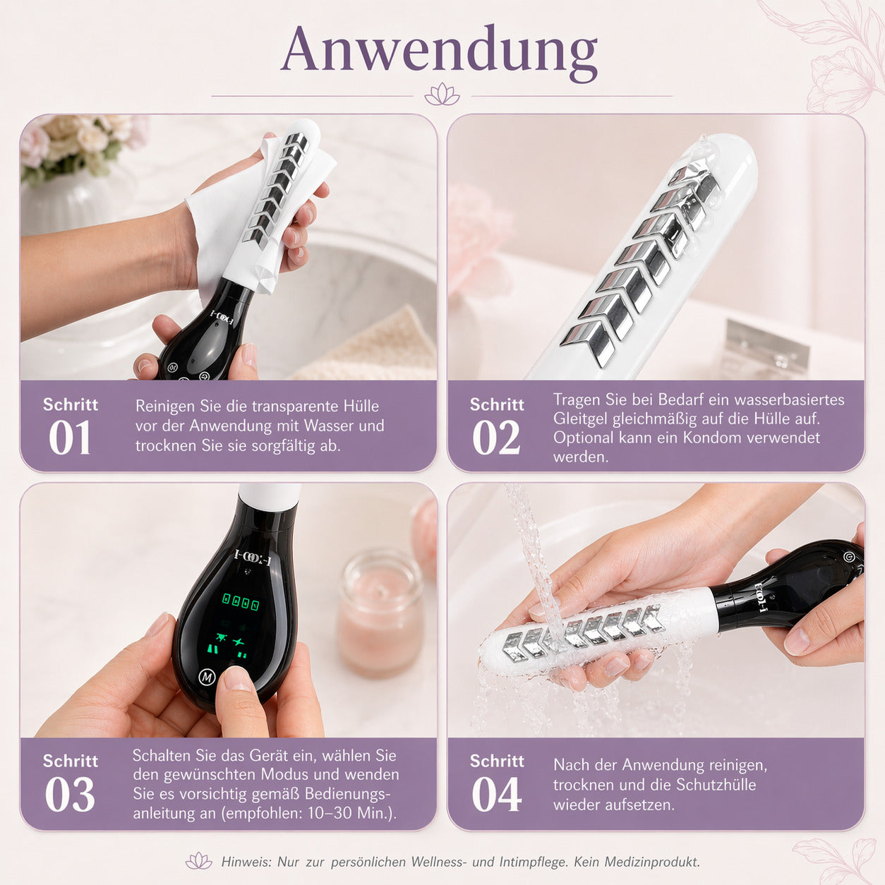 Cool-i ® Beckenbodentrainer mit EMS & Lichtanwendung – Rot-/Blaulicht, 16 Elektroden – Ergonomisch, tragbar, für Frauen zur Unterstützung der Beckenbodenpflege