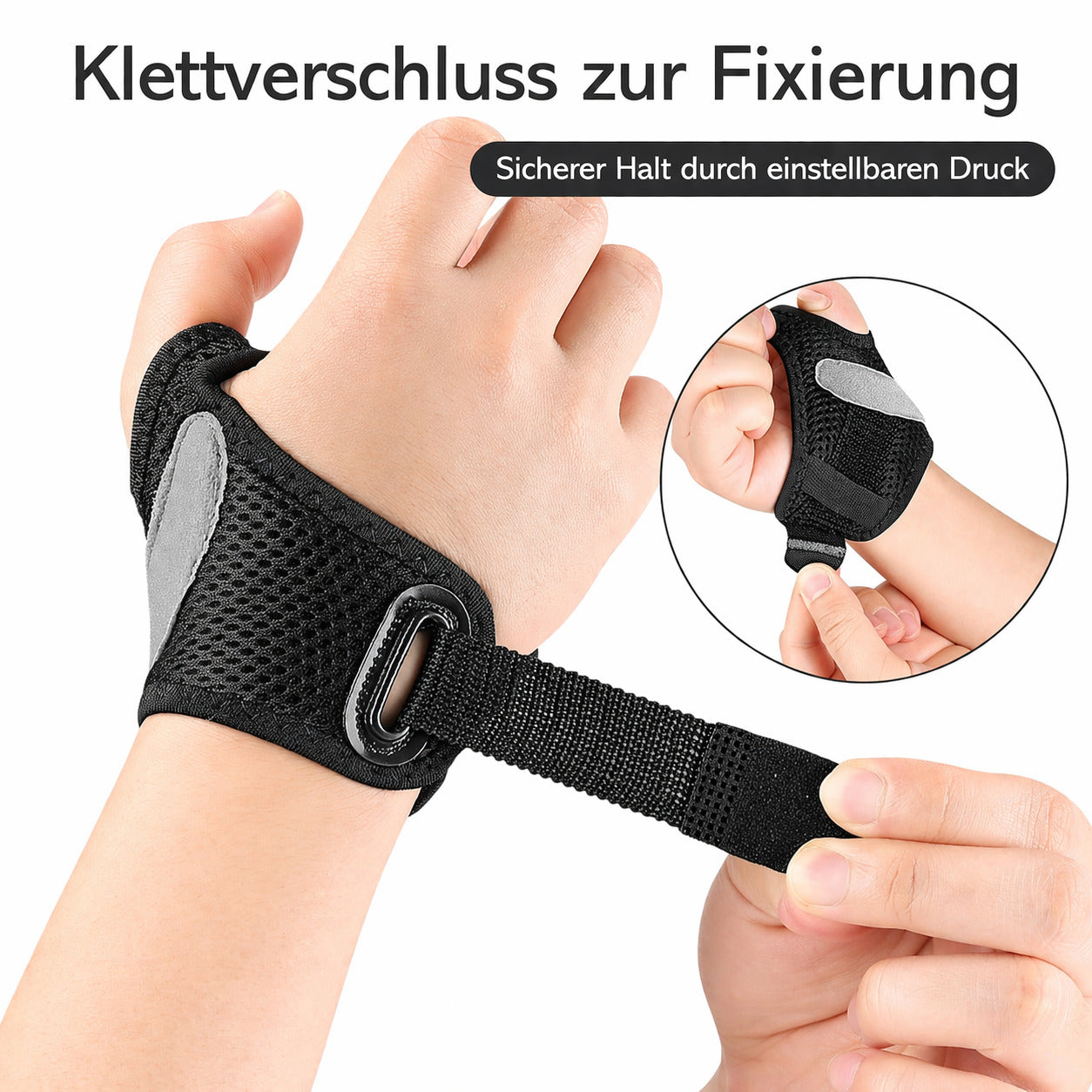 Daumen & Handgelenkbandage mit Aluminium-Schiene, verstellbare Stütze mit Klettverschluss für Alltag & Sport
