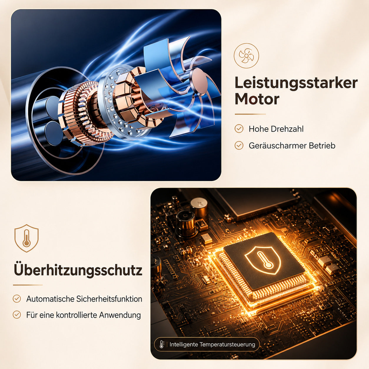 Cool-i ® Airstyler 8 in 1, 1400W Heißluftbürste, Hairstyler-Set mit Diffusor, Glättungstrockner, Rundbürste, Volumenbürste, Lockenwickler, 4 Temperaturen & 3 Windstufen.