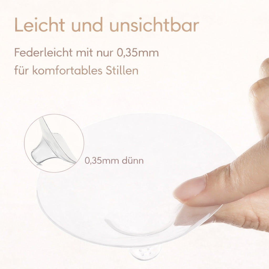 Stillhütchen Silikon 2er Set mit Box – weiche Brustwarzen Schutzhütchen BPA frei, wiederverwendbar & hautfreundlich