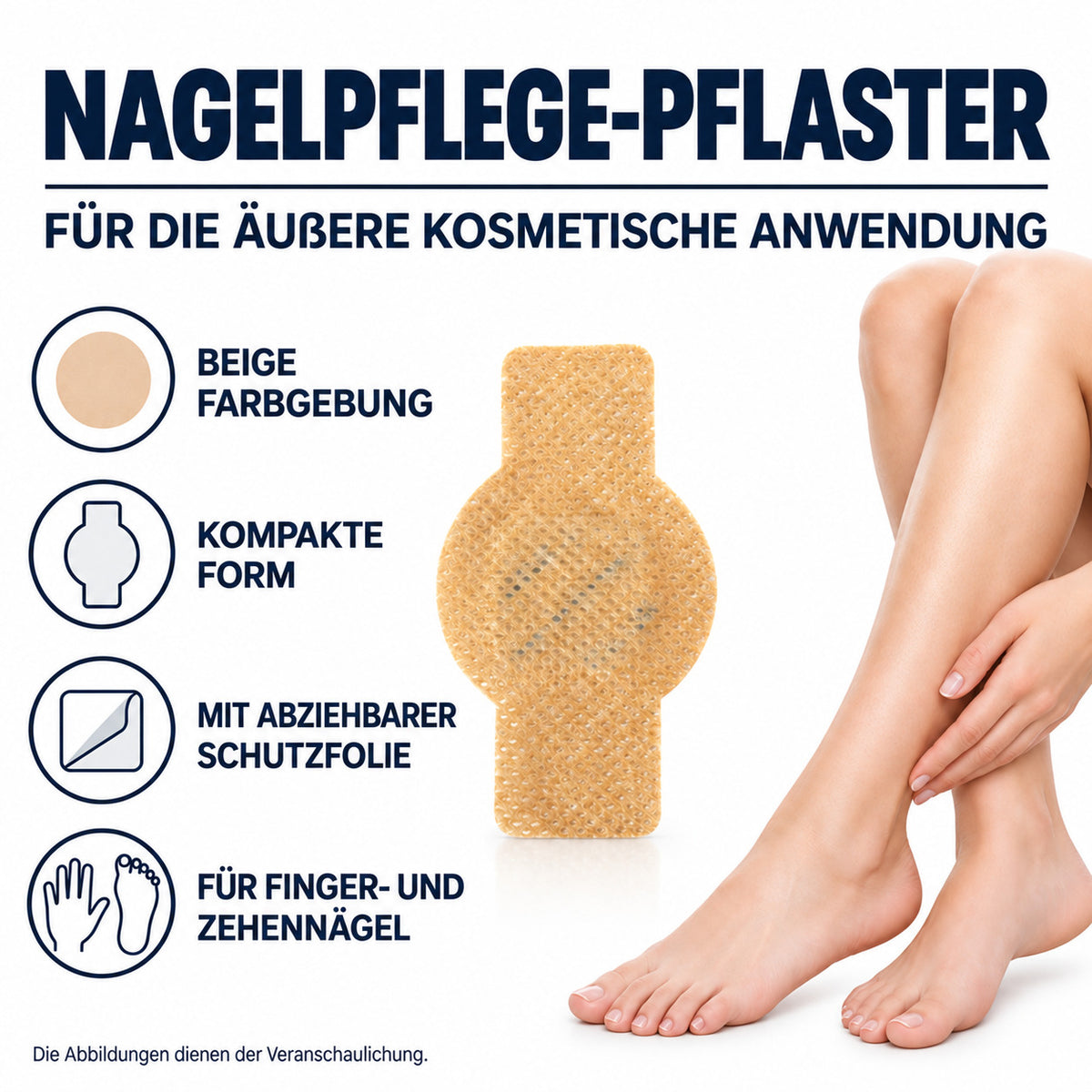 COOL-i Nagelpflege Pflaster 21 Stück, selbstklebende Nagelschutz Pflaster für Finger- und Zehennägel