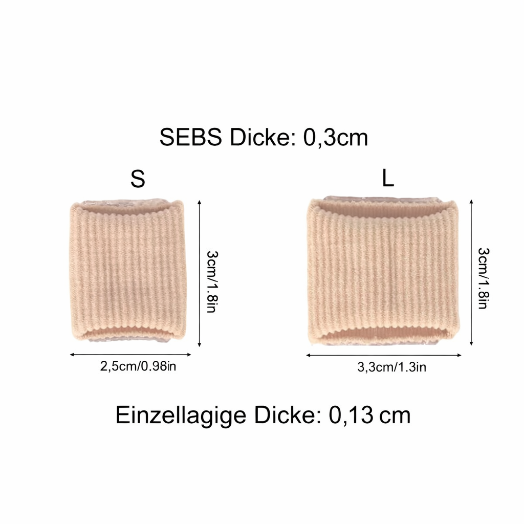 2 Paar, Zehenspreizer mit Gel Kissen für Hallux Valgus und Hammerzehen