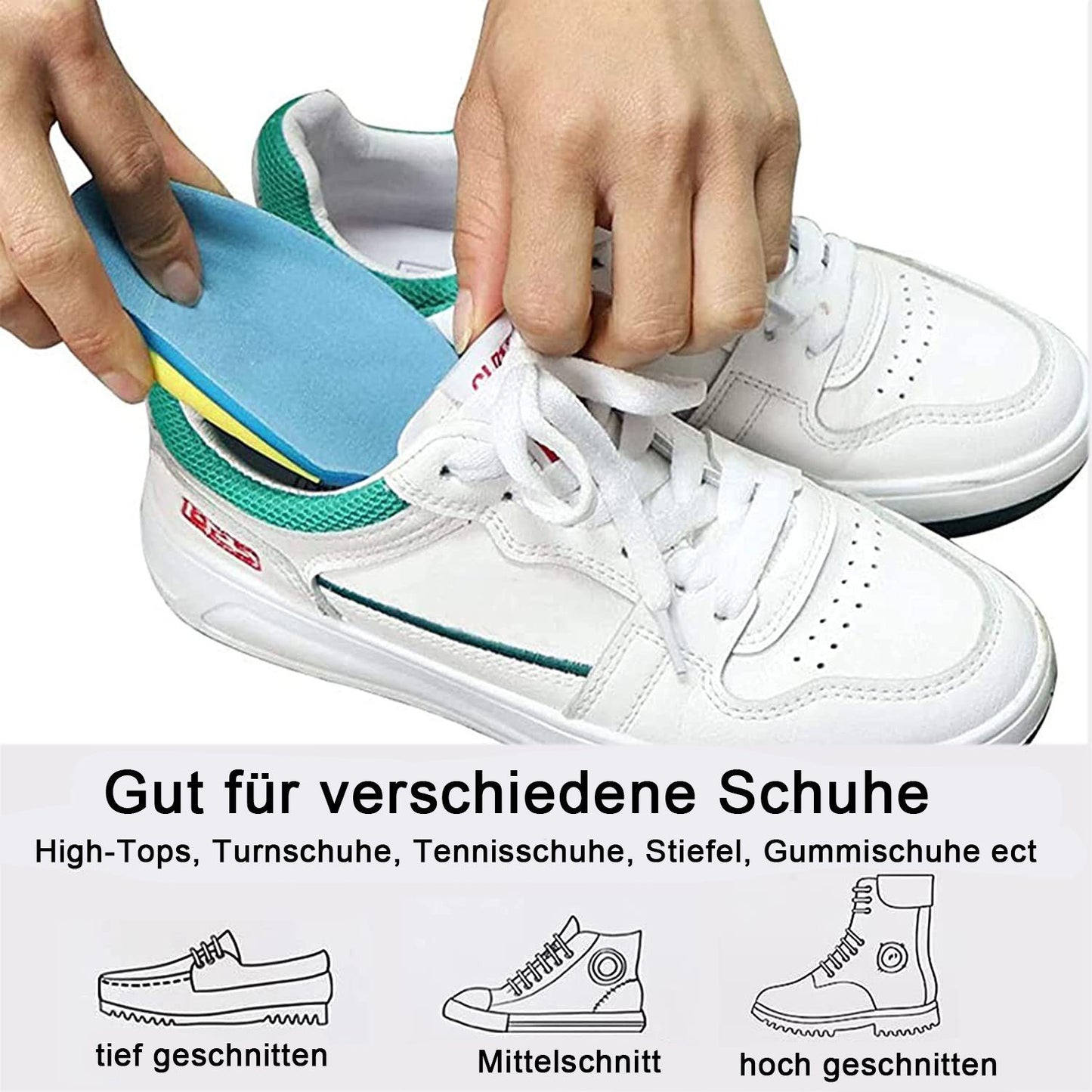 COOL-I® Silikon Fersenkissen (2 Paar) – Weiche Gel-Fersenpolster gegen Fersenschmerzen, Fersensporn & Plantarfasziitis – Unisex, Zuschneidbar, Stoßdämpfend