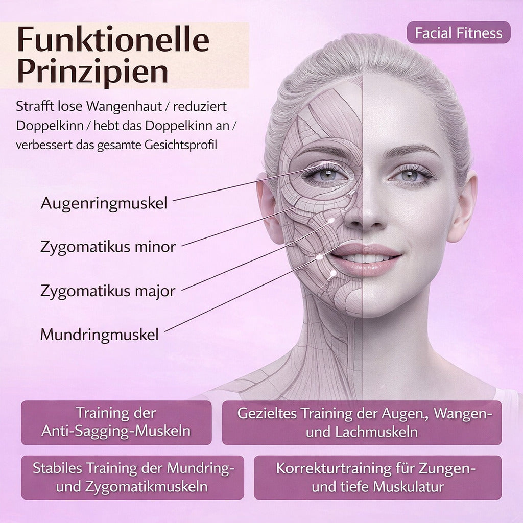 Gesichtstrainer Mundstück,Tool für Lippen& Kieferübungen,tragbar,für tägliche Nutzung