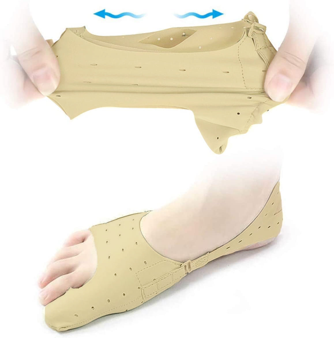 Hallux Bandage 1 Paar, weich & atmungsaktiv, Komfort Bandage für Ballenzehen