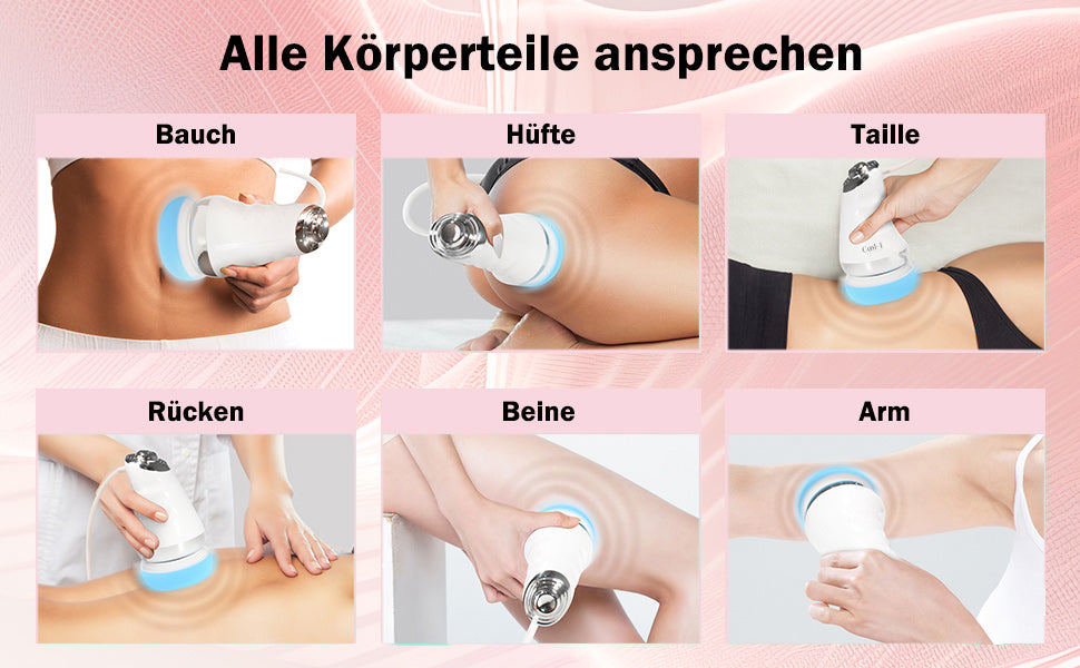 Anwendungstipps für Bauch, Hüfte, Beine und Arme