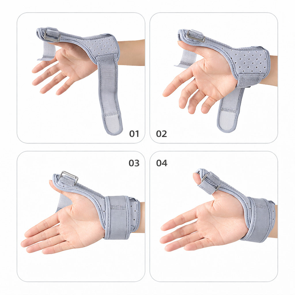 Handgelenk und Daumenbandage mit verstellbarer Aluminiumstütze, links/rechts tragbar, atmungsaktiv, Einheitsgröße