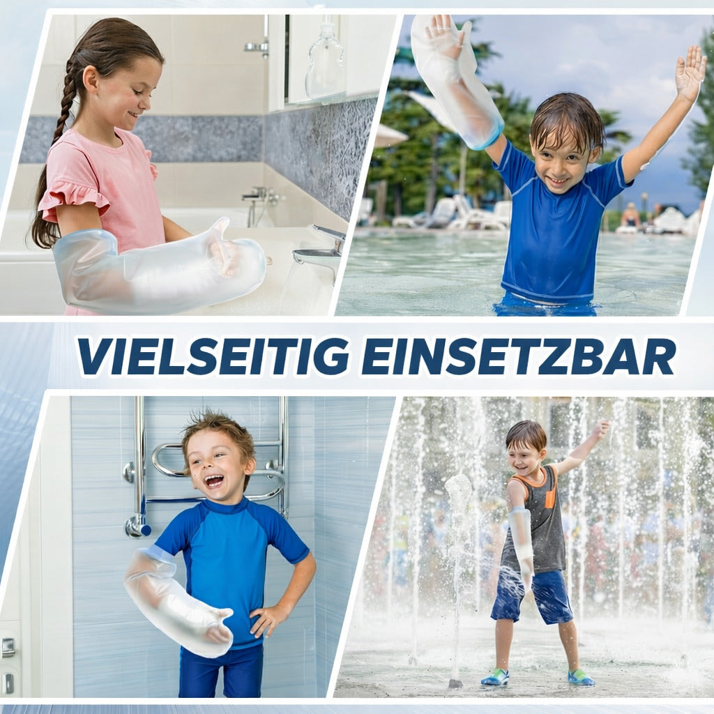 Kinder Arm-Duschschutz, wasserdichte Schutzhülle, wiederverwendbar für Duschen & Baden