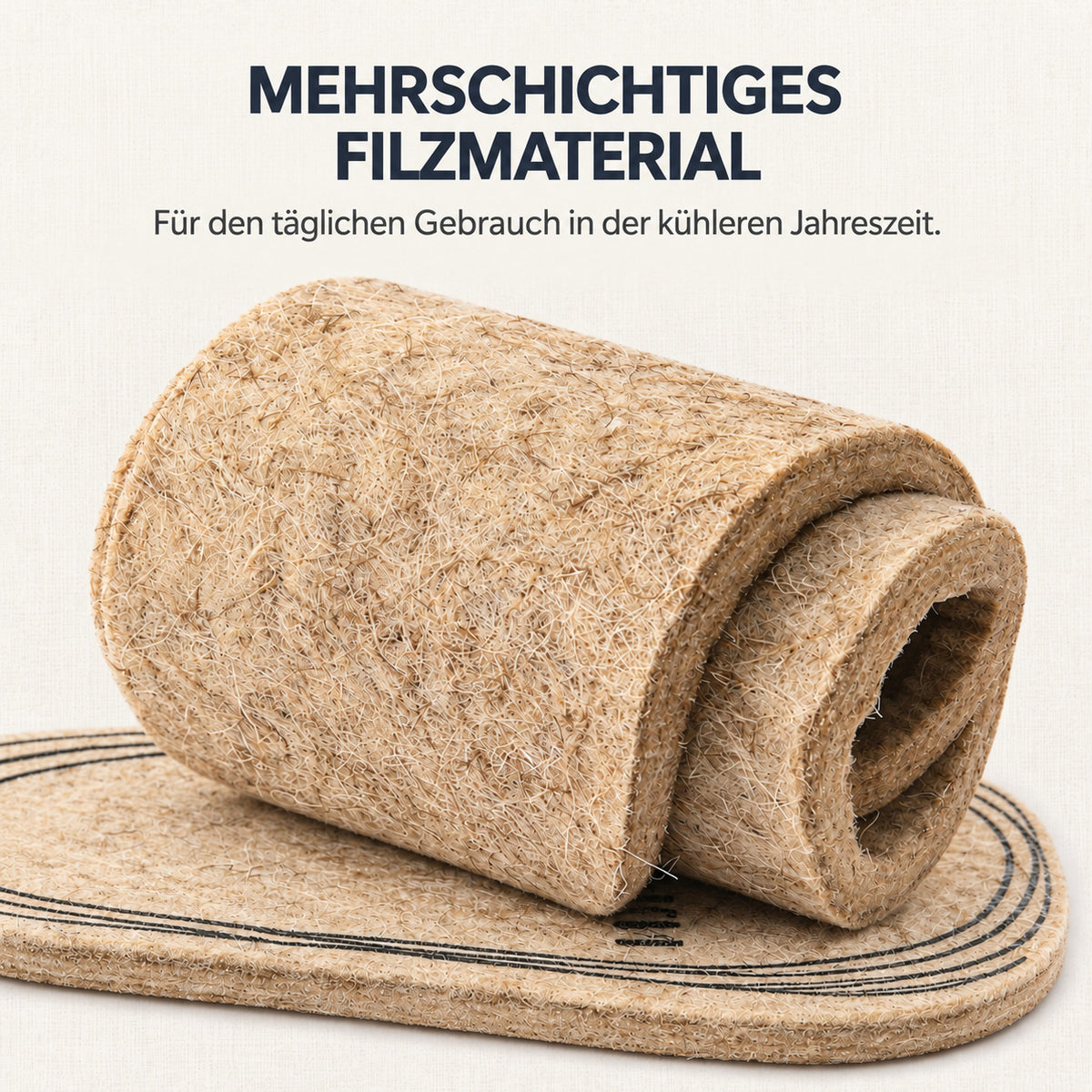 COOL-i Filzsohlen Winter, warme Schuheinlagen aus Wollfilz, zuschneidbar Größe 36–45, 0,65 cm dick, 1 Paar