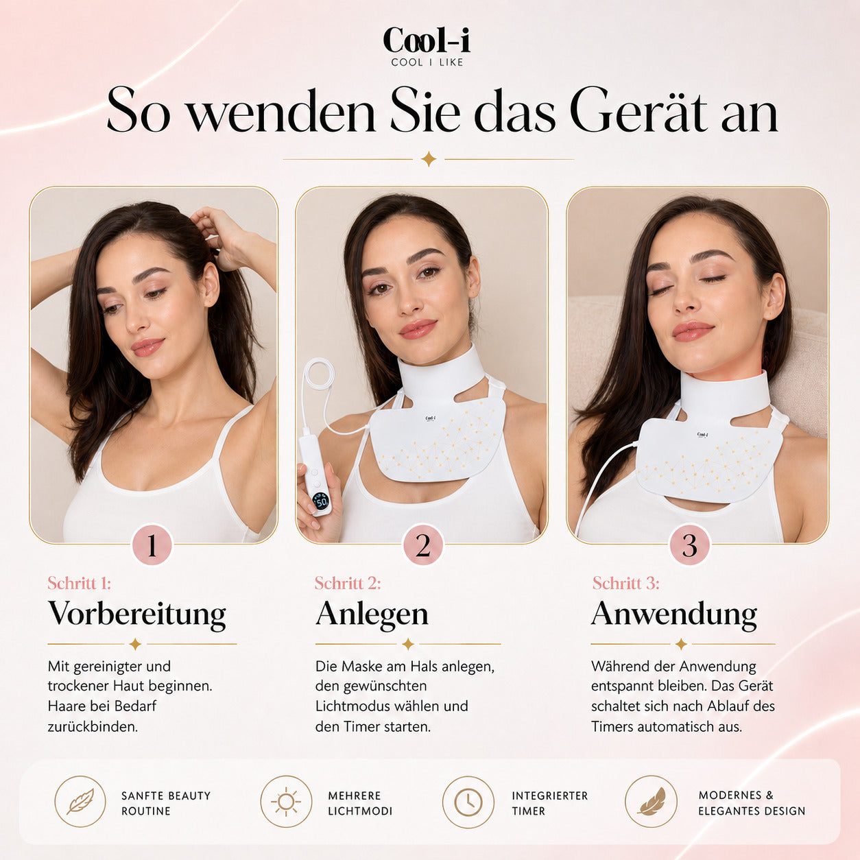 Nacken- und Oberkörper-Rotlichttherapie Maske