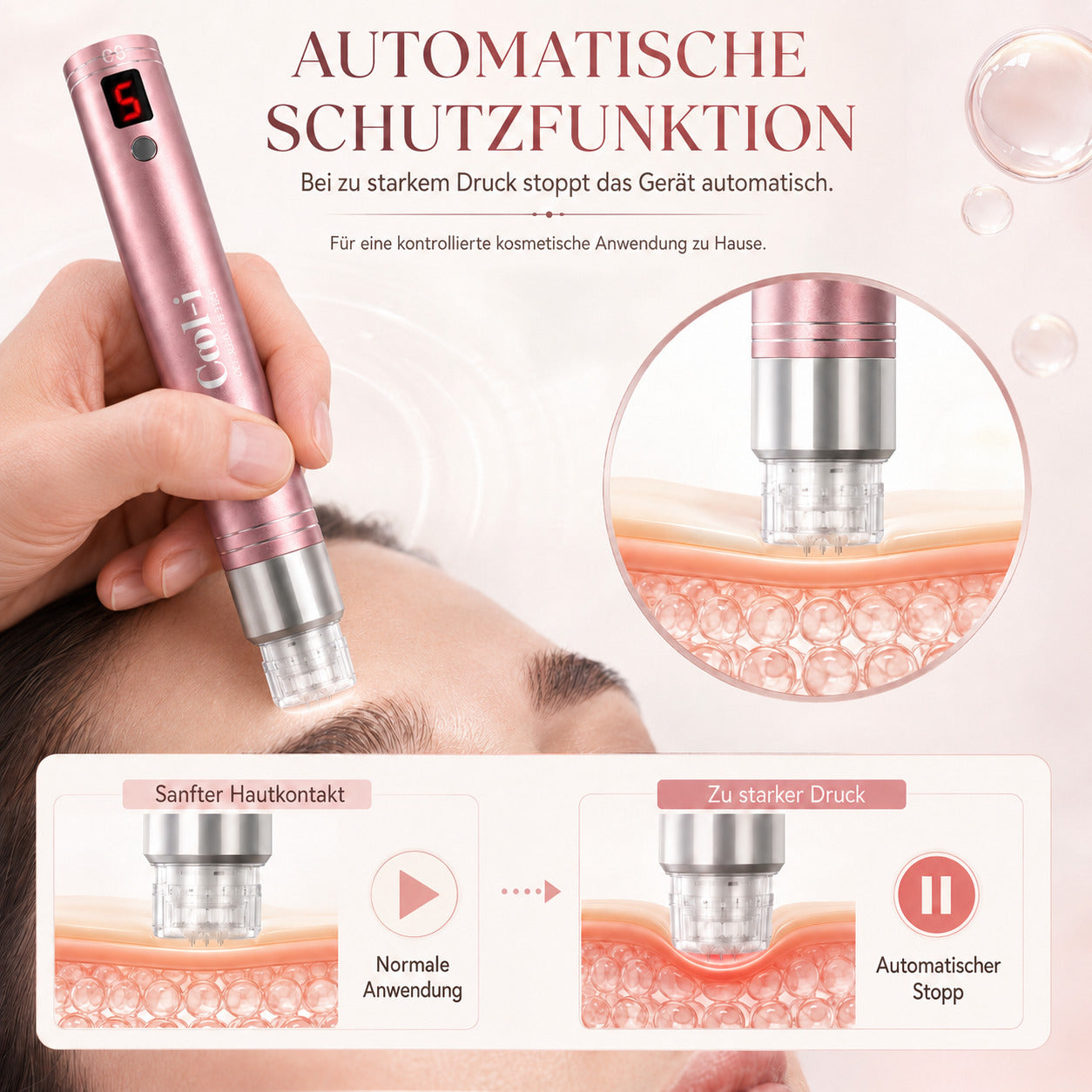 Cool-i® Fusion Pen, neue Generation mit 3 ml Kartusche, einstellbare Abgabe, 5 Stufen & Sicherheitsstopp A3