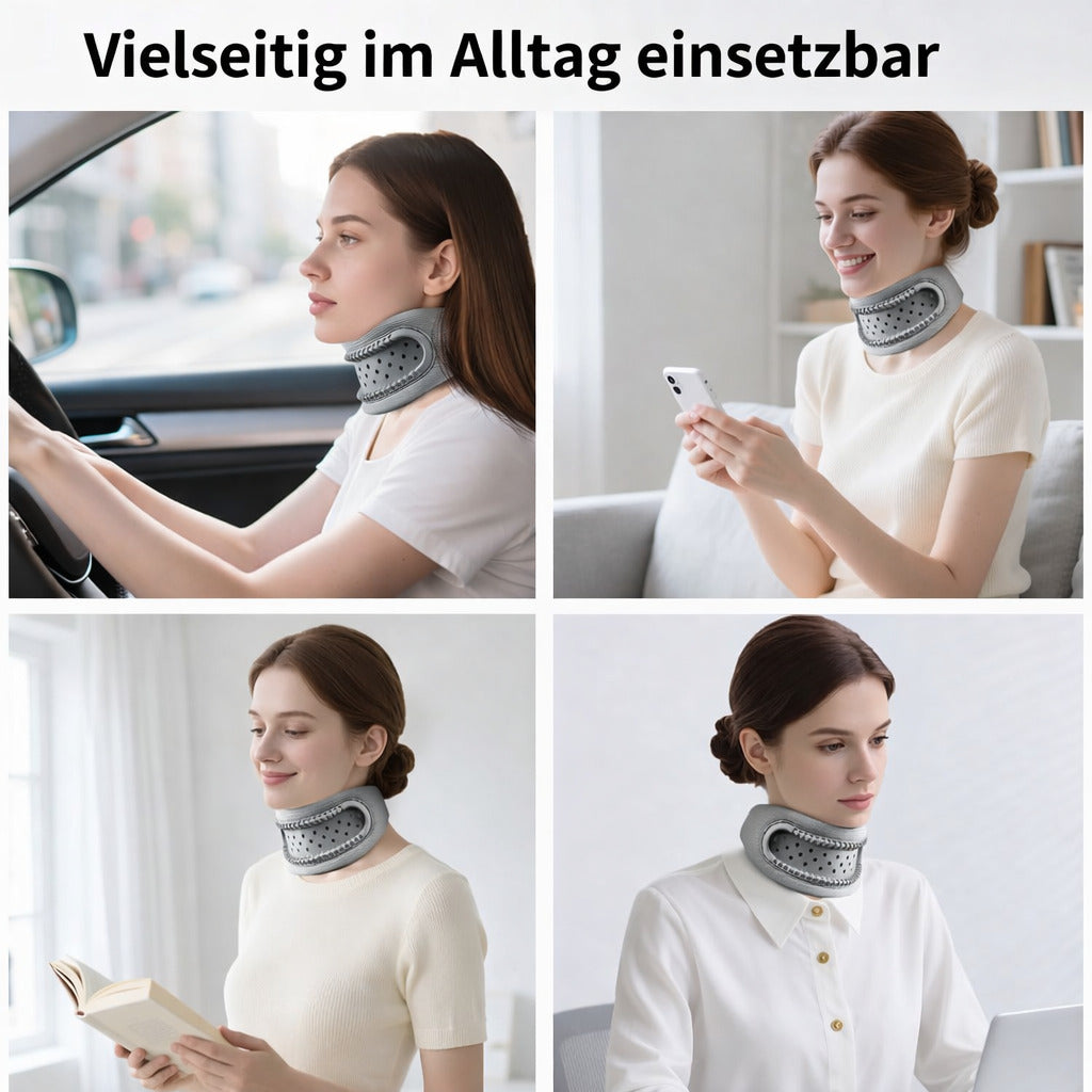 Halsstütze, weiche Nackenstütze verstellbar, atmungsaktiv & ergonomisch für Alltag & Komfort