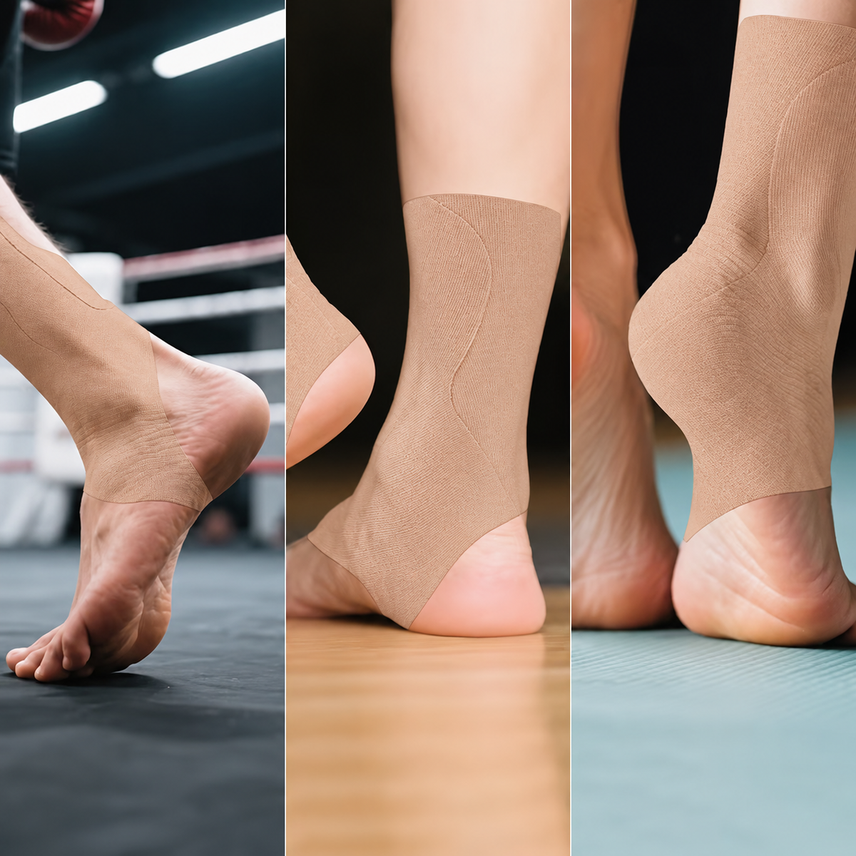 COOL-i Fuß und Sprunggelenk Tape 12 Stück, vorgeschnittenes Kinesiologie Tape, elastisch, selbstklebend