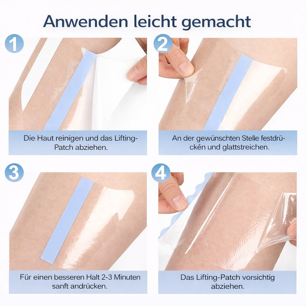 30er Set Oberschenkel Pflaster, transparent, selbsthaftend, schweißresistent & hautfreundlich