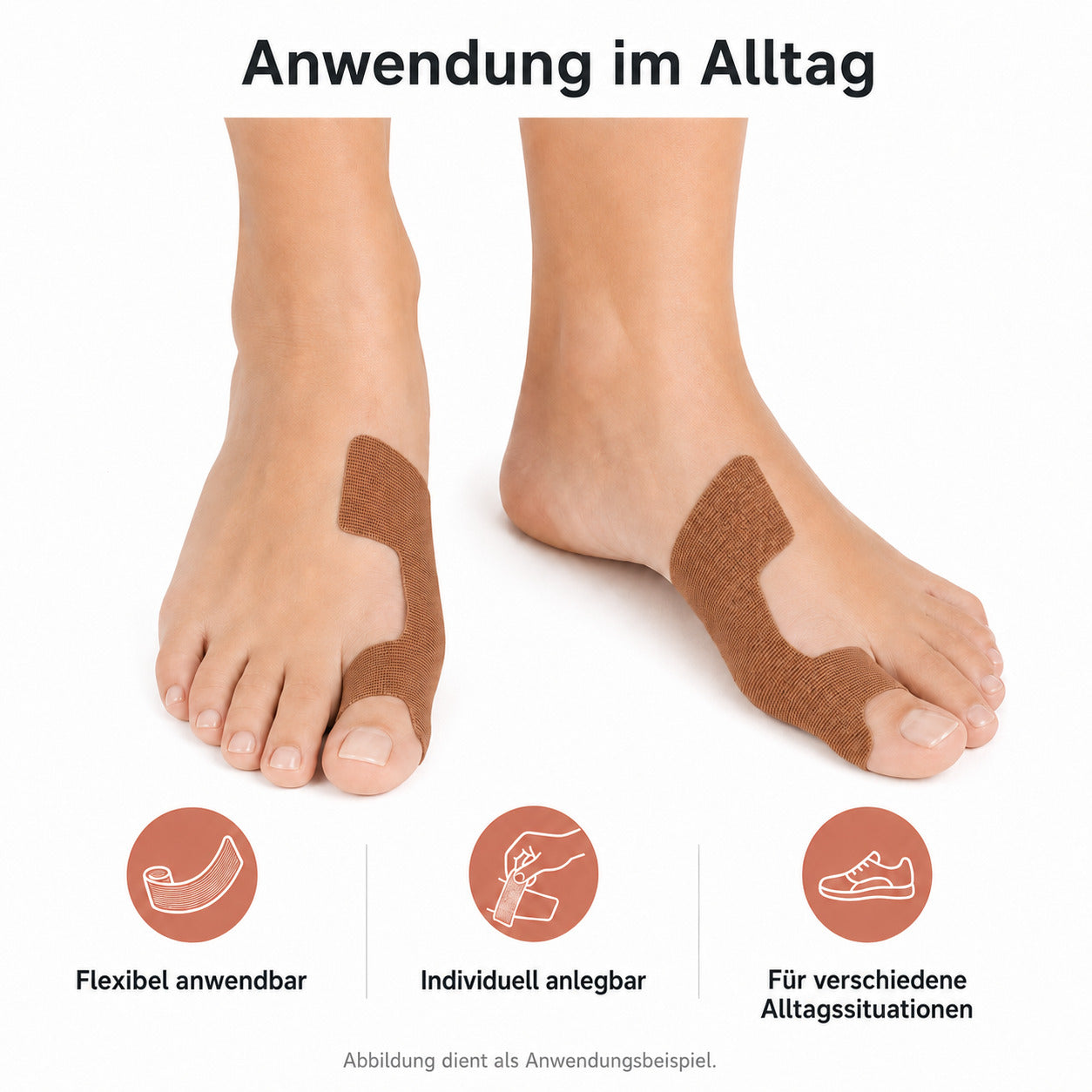 COOL-i 12er Hallux Tape, T-Tape für Großzehe, elastisch, atmungsaktiv & latexfrei
