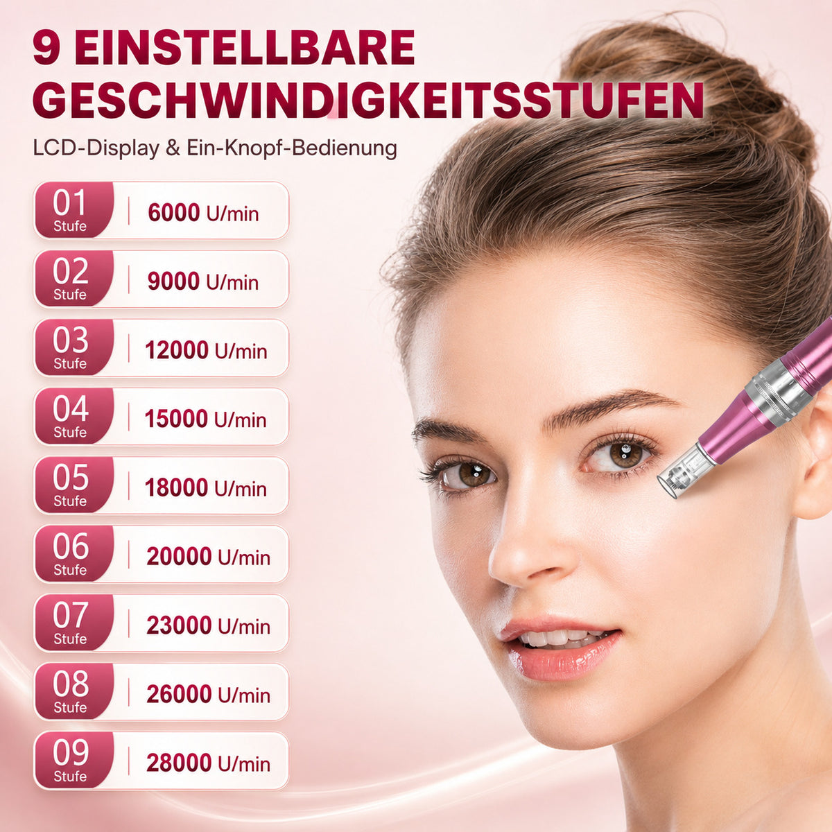 Cool-i® Microneedling-Stift mit 7 LED-Farben –Für Hautverjüngung und Faltenreduktion （V2）