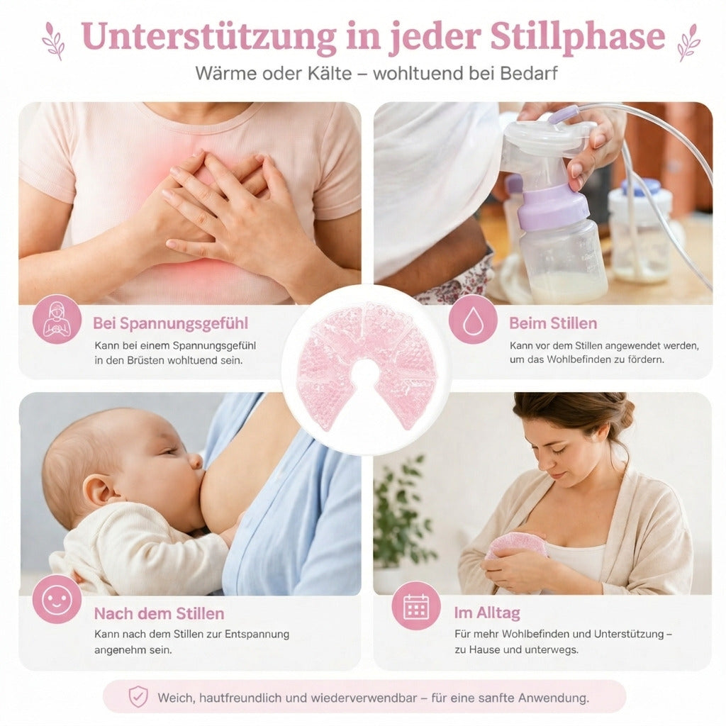 2er Set Kühl- & Wärmepads, wiederverwendbare Gelkompressen, flexibel, hautfreundlich, für Alltag & Pflege