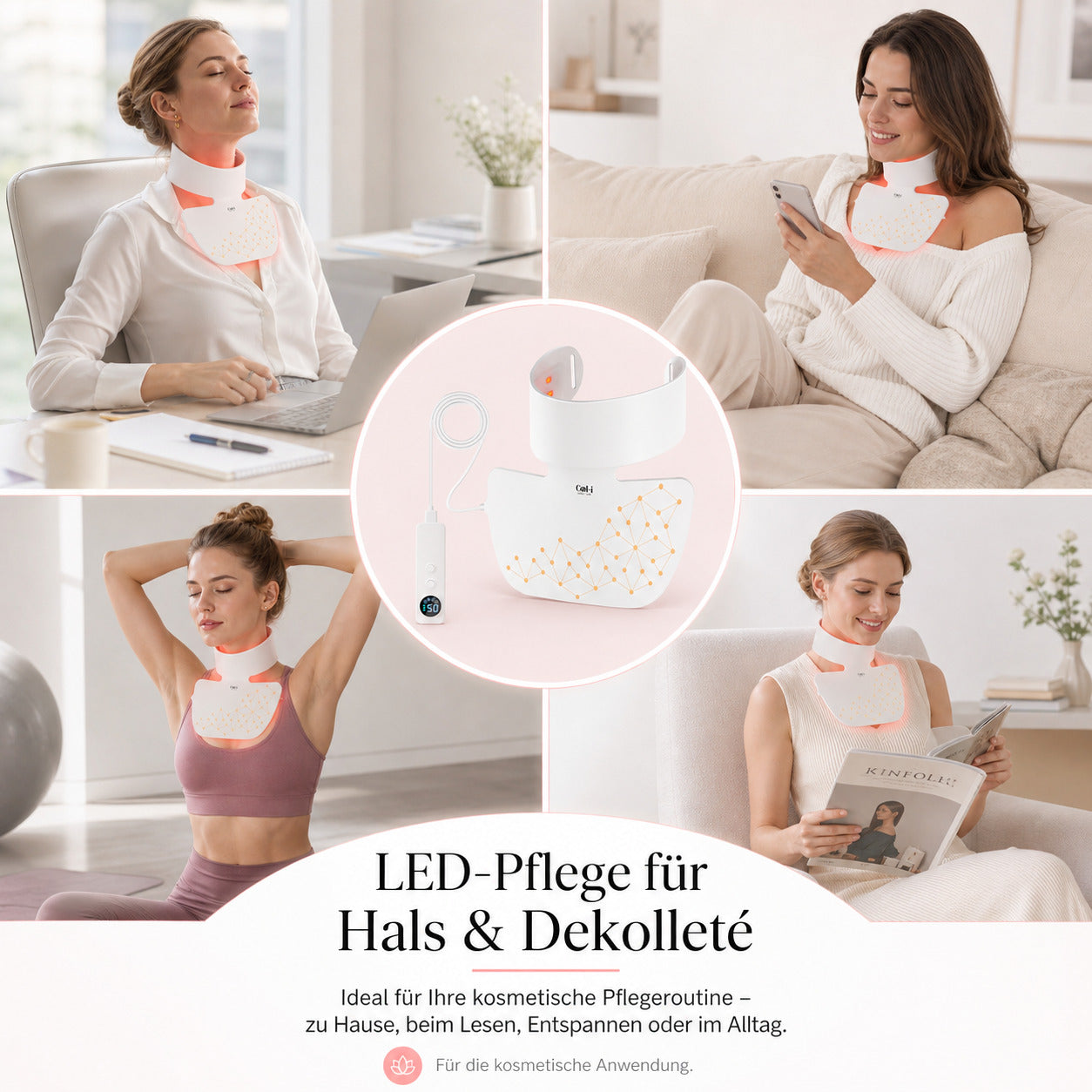 Nacken- und Oberkörper-Rotlichttherapie Maske