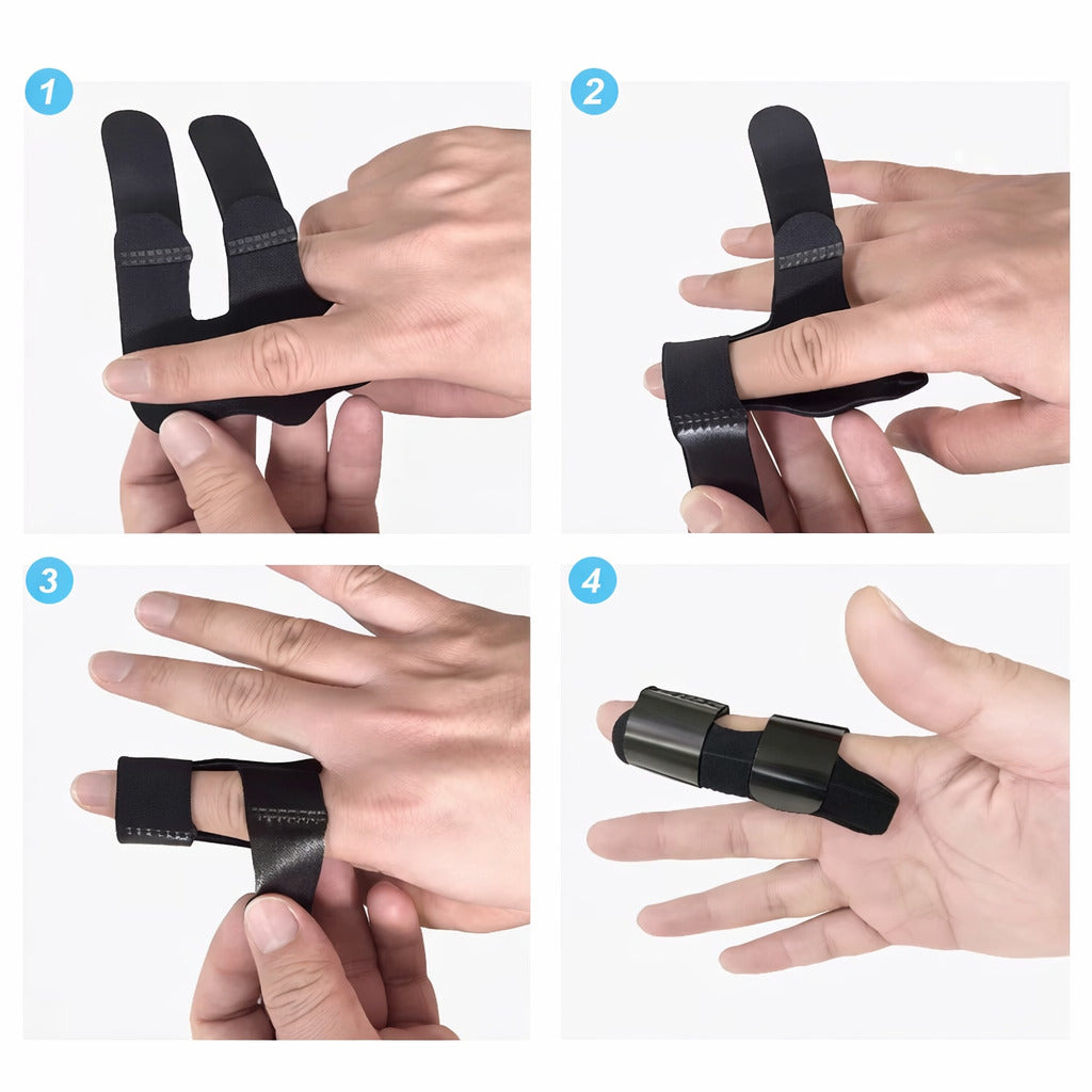 Fingerschiene verstellbar mit Aluminiumstütze – Fingerbandage stabilisierend, atmungsaktiv, für Alltag & Arbeit, 2 Stück
