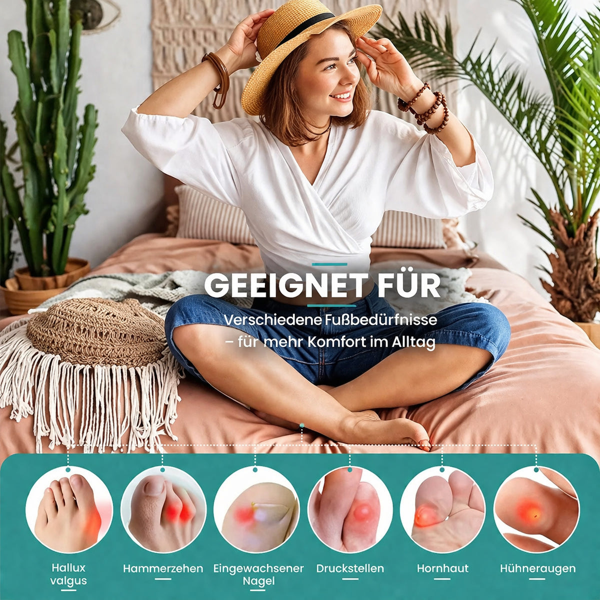 Finger- & Zehenschutz Silikon 6 Stk., elastische Schutzkappen, weich & wiederverwendbar