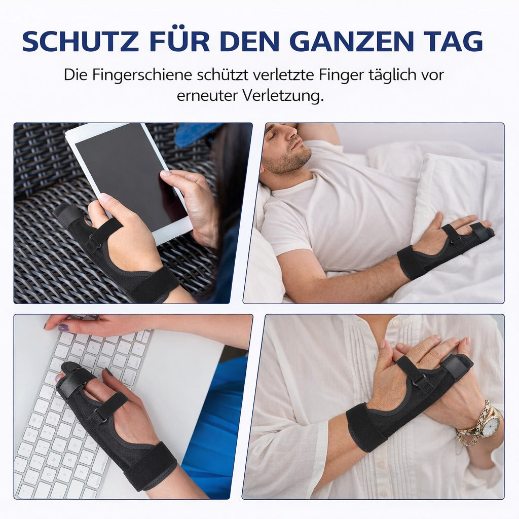 Kleinfinger Schiene verstellbar, Fingerbandage mit Aluminiumstütze, atmungsaktiv, Unterstützung für Alltag & Fingerstabilisierung