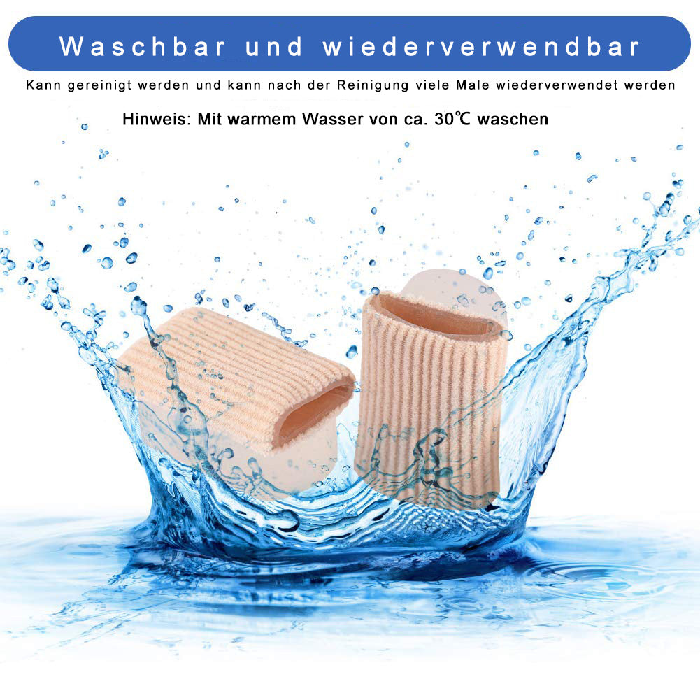 2 Paar, Zehenspreizer mit Gel Kissen für Hallux Valgus und Hammerzehen