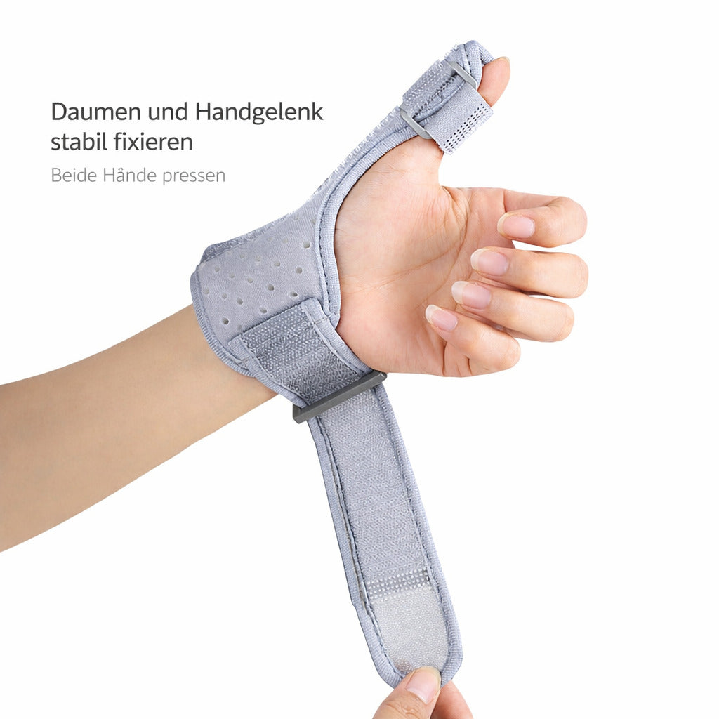Handgelenk und Daumenbandage mit verstellbarer Aluminiumstütze, links/rechts tragbar, atmungsaktiv, Einheitsgröße