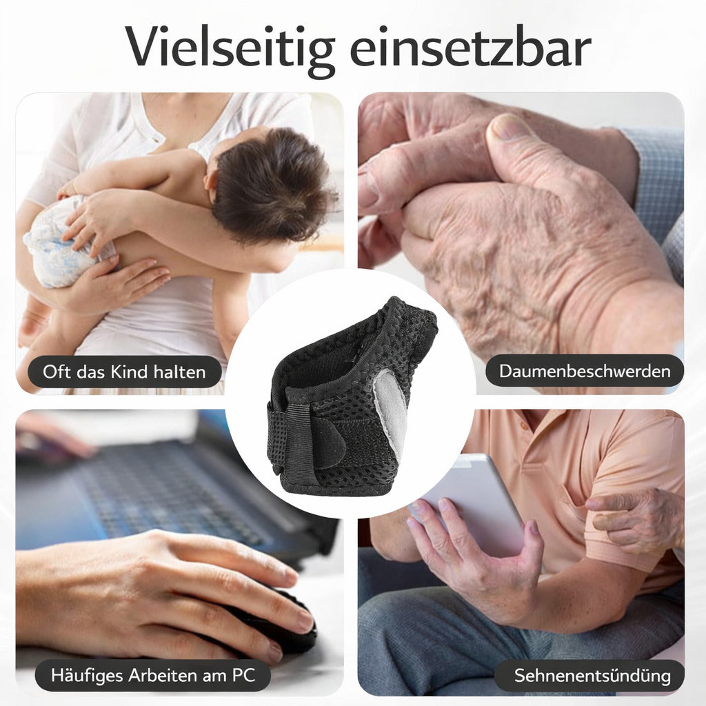 Daumen & Handgelenkbandage mit Aluminium-Schiene, verstellbare Stütze mit Klettverschluss für Alltag & Sport