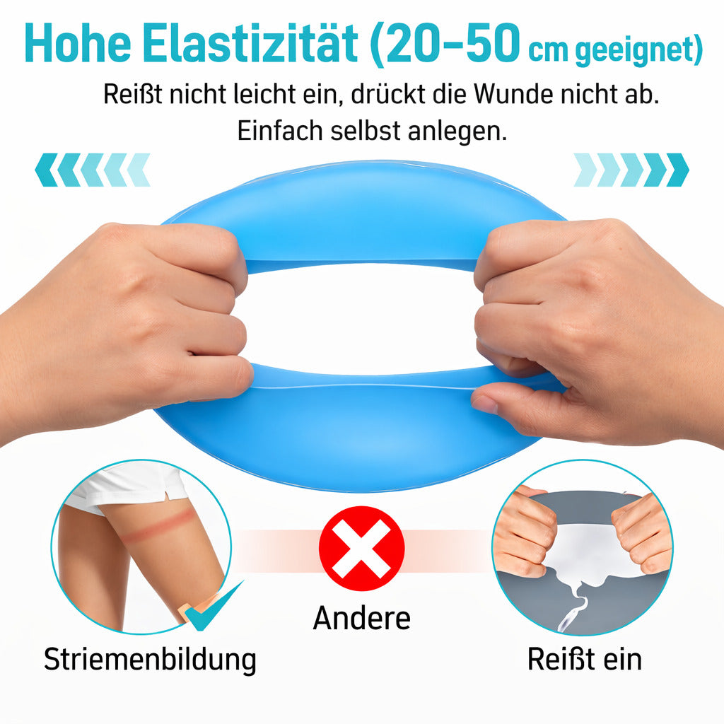 Wasserdichte Dusch-Schutzhülle für Bein & Fuß – TPU Schutzüberzug mit Silikonring, wiederverwendbar, für Verband oder Gips