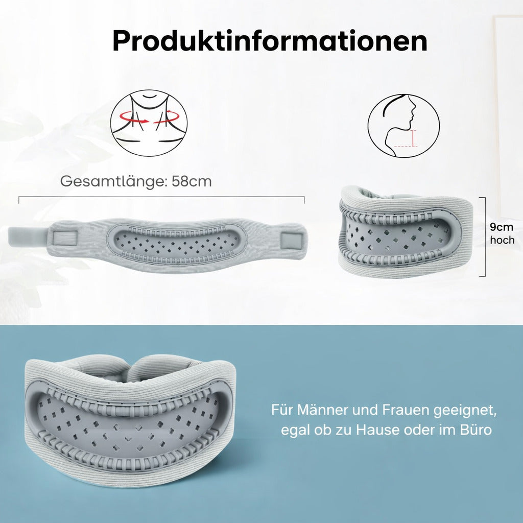 Halsstütze, weiche Nackenstütze verstellbar, atmungsaktiv & ergonomisch für Alltag & Komfort