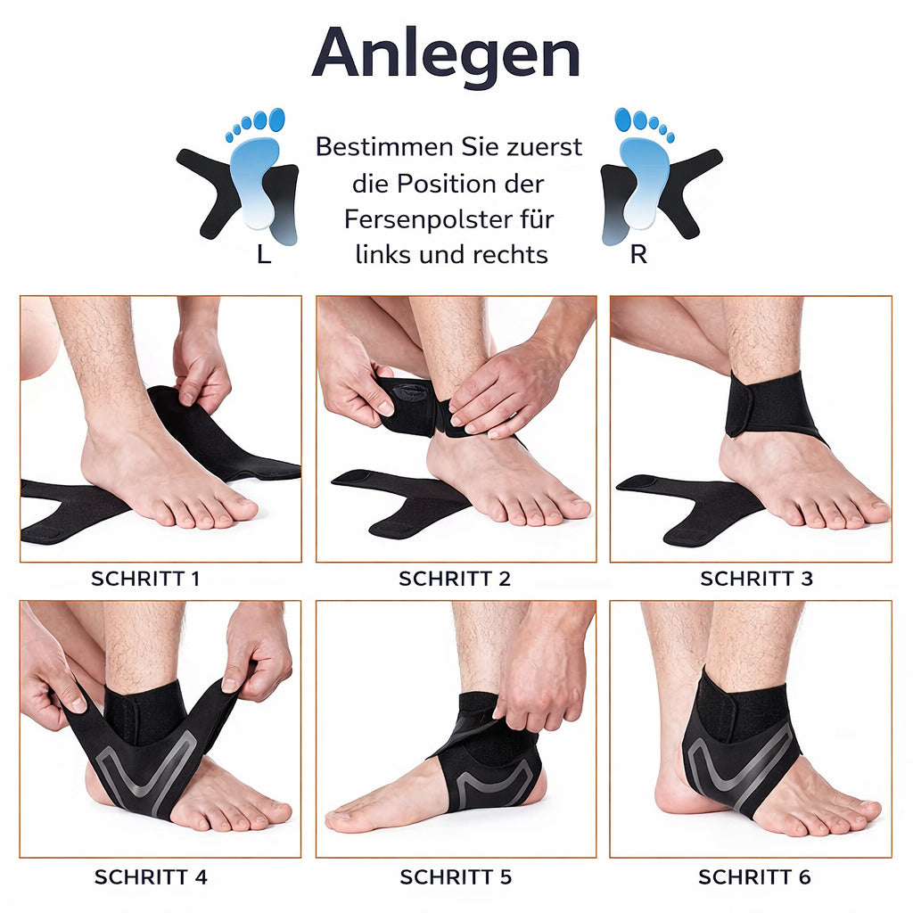 2er Set Knöchelbandage elastisch, verstellbar, atmungsaktiv, stabilisierend, für Alltag & Sport, links & rechts