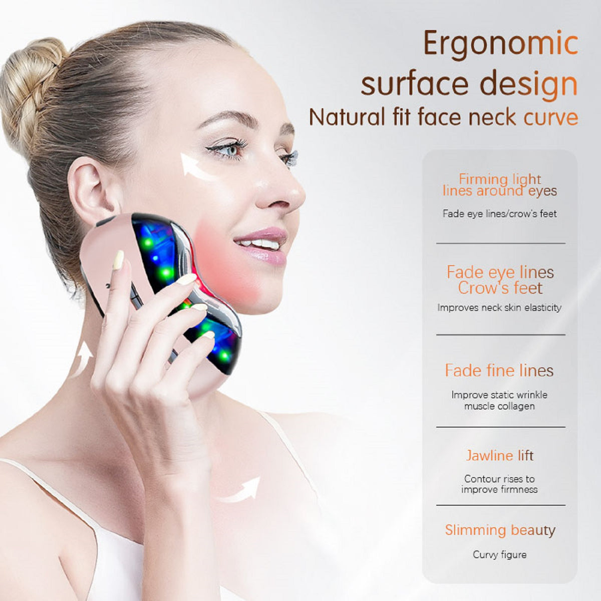Cool-i ® Multifunktionales Heiß & Kalt Beautygerät mit EMS, LED Licht & Vibration Für Gesicht, Hals & Körper, kabellos, IPX6
