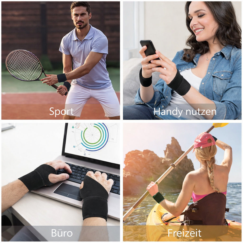 Handgelenkbandage 2er, verstellbar & atmungsaktiv, für Sport, Fitness, Arbeit & Alltag