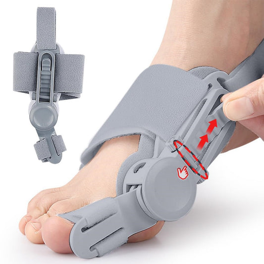 Hallux valgus Korrektor mit Drehverstellung, links/rechts tragbar, individuell einstellbar, für Alltag & Entspannung