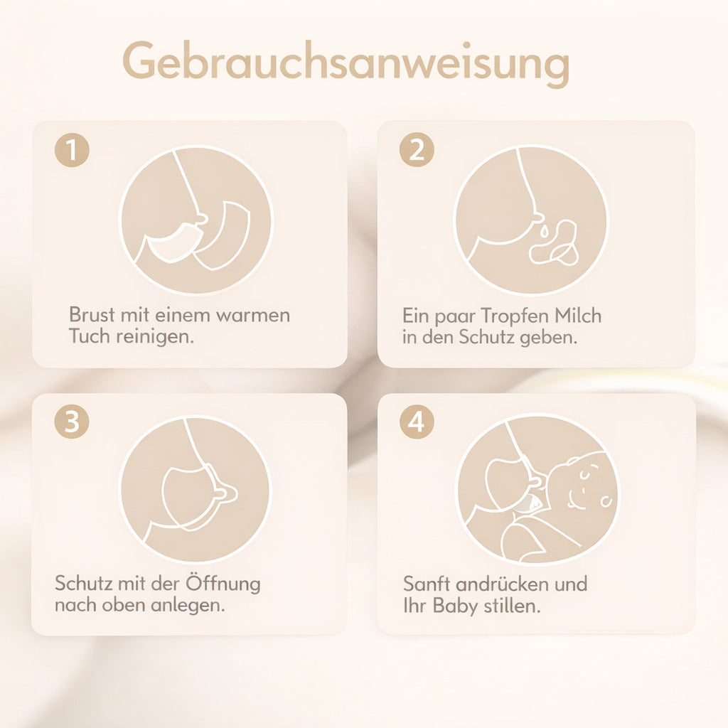 Stillhütchen Silikon 2er Set mit Box – weiche Brustwarzen Schutzhütchen BPA frei, wiederverwendbar & hautfreundlich