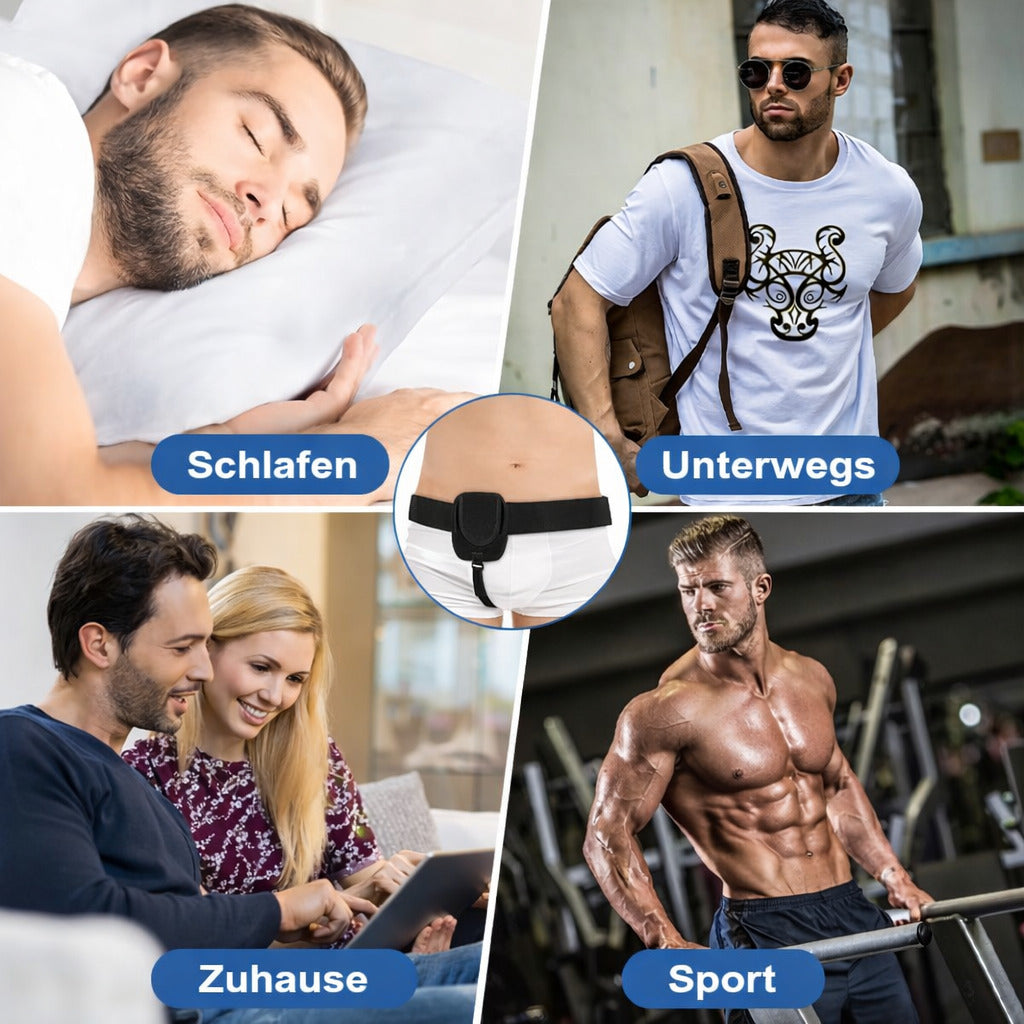 Verstellbarer Leisten Stützgürtel für Herren,atmungsaktiv & diskret, links/rechts tragbar