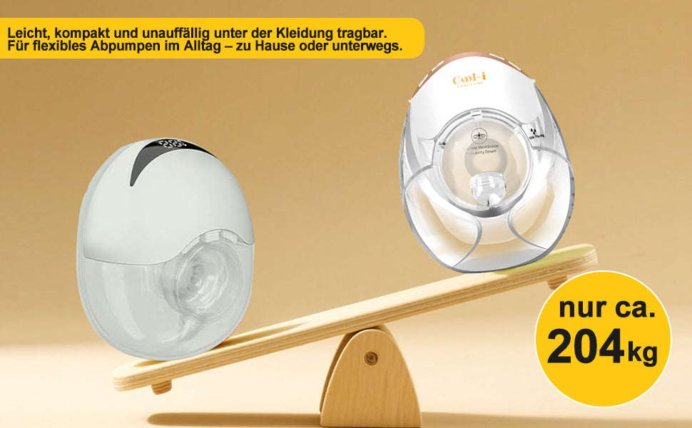 Cool-i® Elektrische Tragbare Milchpumpe GLE32 – BPA-frei, 3 Modi & 12 Stufen, 3 Flanschgrößen (18/21/24 mm), 300 ml