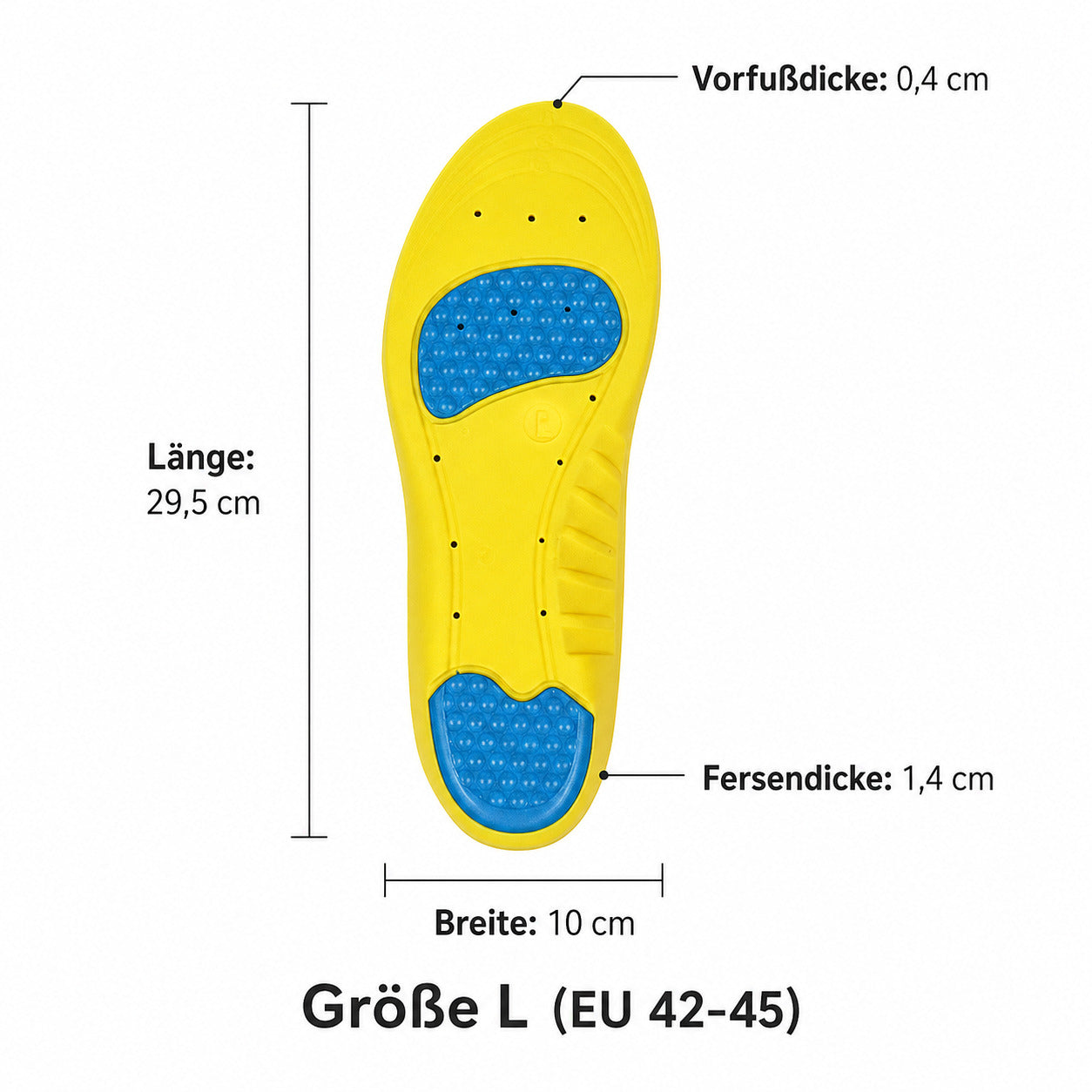 3D Einlegesohlen mit Gel-Dämpfung, atmungsaktiv & zuschneidbar für Alltag & Sport