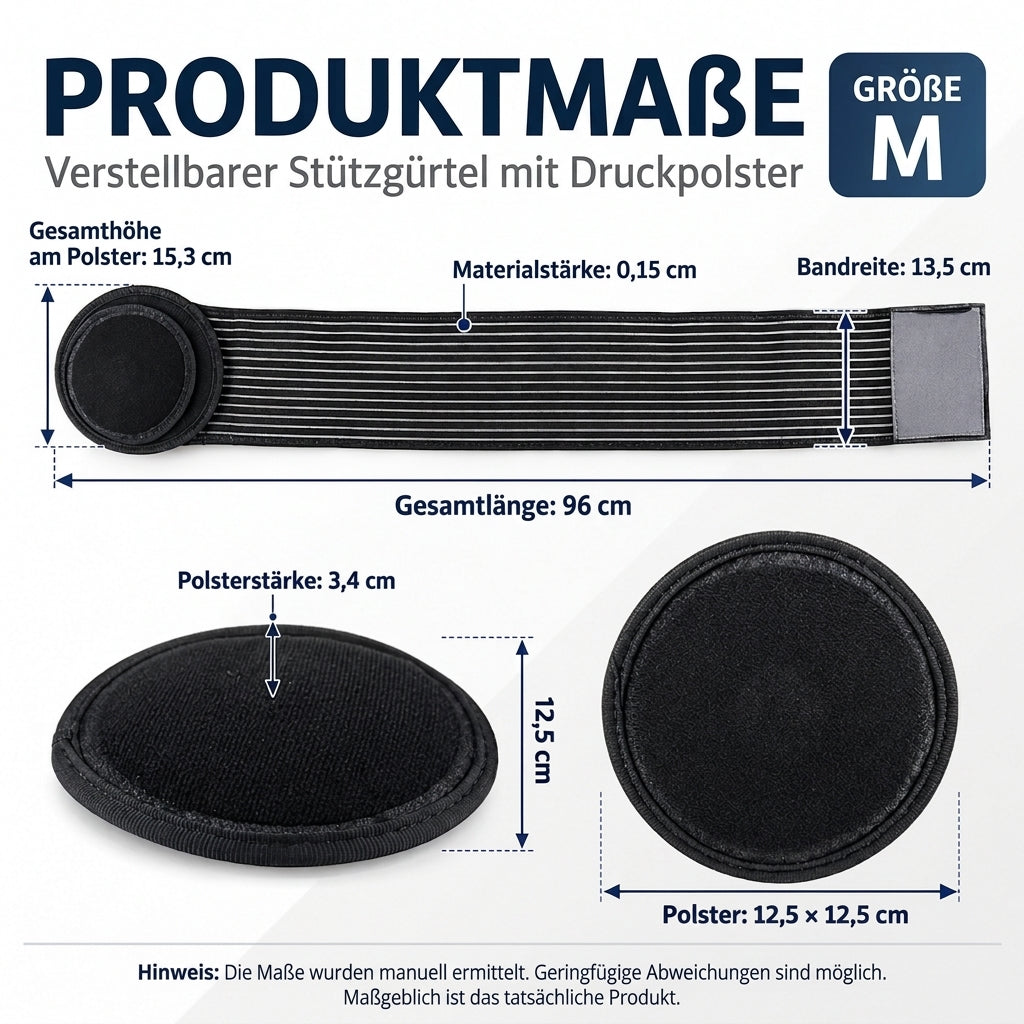 COOL-i Bauchbandage mit 2 abnehmbaren Druckpolstern, verstellbarer Bauchgurt mit Klettverschluss
