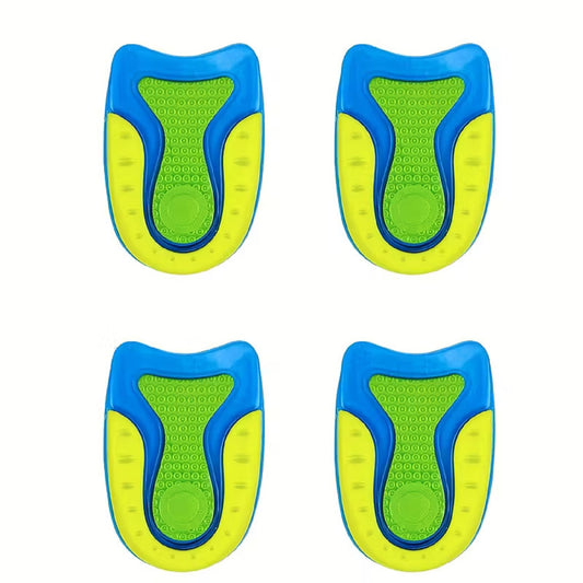 COOL-I® Silikon Fersenkissen (2 Paar) – Weiche Gel-Fersenpolster gegen Fersenschmerzen, Fersensporn & Plantarfasziitis – Unisex, Zuschneidbar, Stoßdämpfend