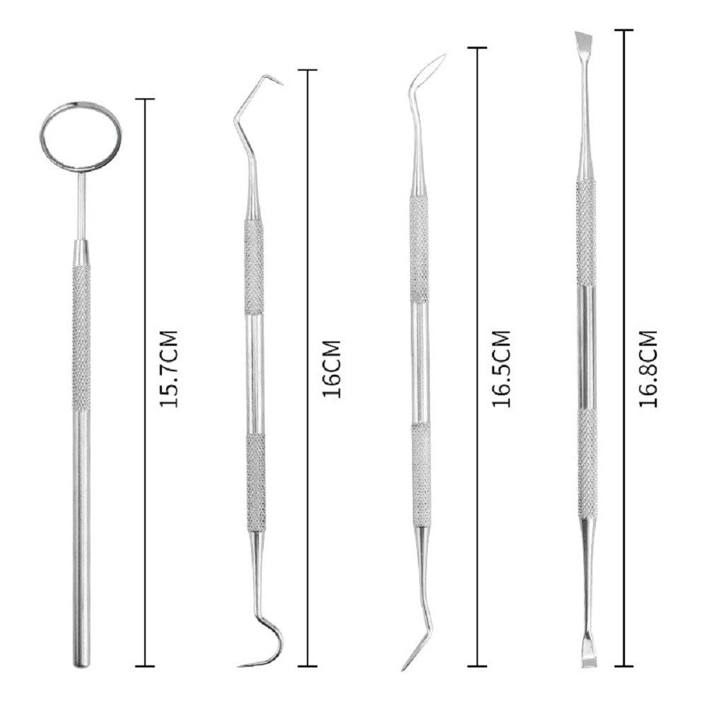 COOL-i ®Zahnpflege für Tiere,Hund Zahnreinigung Kit, Edelstahl Zahnpflege Set Zahnreinigung Werkzeug 3 Stück